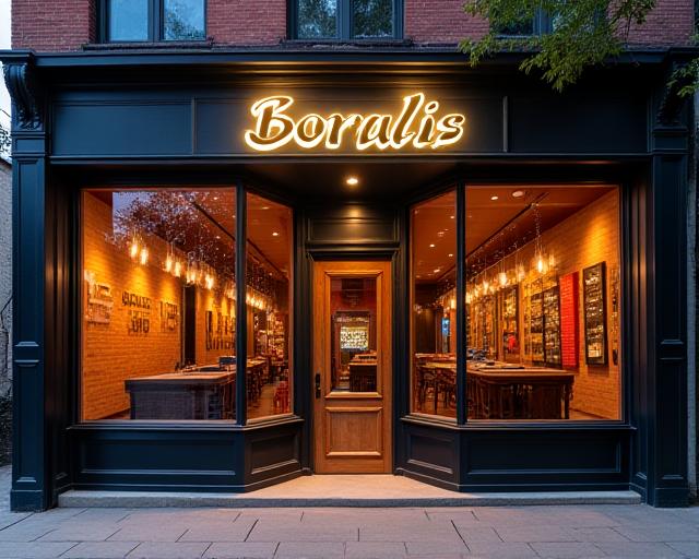 Borealis Crusts Artisan Pizzeria storefront in Highbury